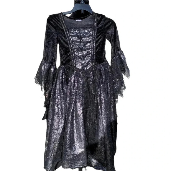 Spirit Other - Spirit Costume Girls Dress Black and Silver Size Small